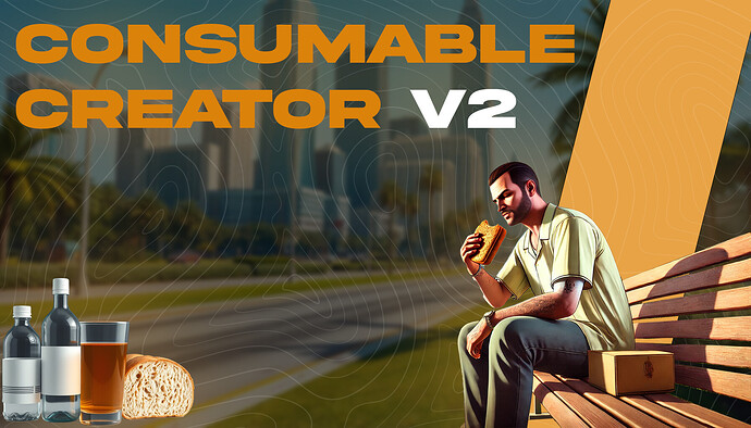 [Update] [ESX]/[QB] V2 Consumable Creator with | food, drink, drug, smoke, alcohol | Thumbnail
