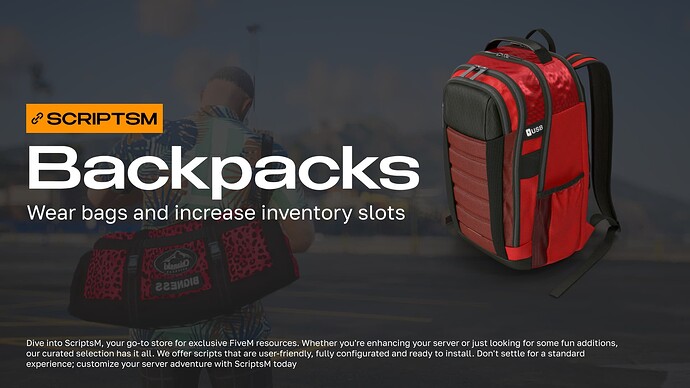 [QB/OX INVENTORY] BACKPACKS - Increase inventory slots by wearing bags ...