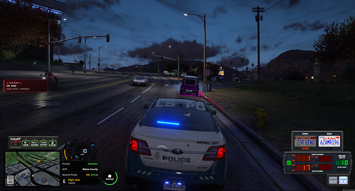 Fig. 11: LUX picking up an ALPR hit, ready to be filled into a traffic stop created via the /ts command