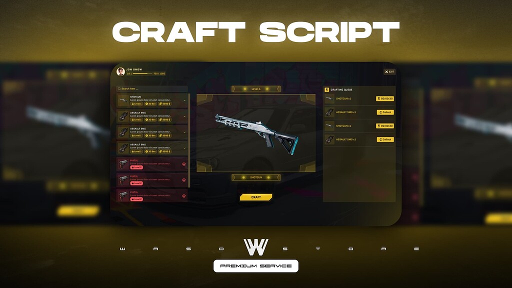 [ESX - QB - QBX] Craft Script - FiveM Releases - Cfx.re Community