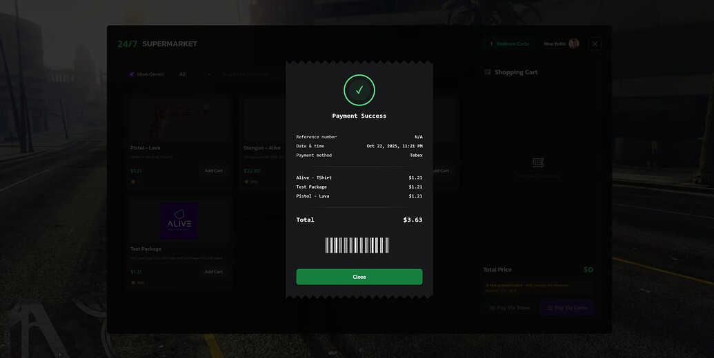 Market script with Tebex integration - Server Bazaar - Cfx.re Community