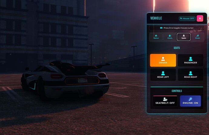 Car Menu v2.0 [ESX/QB/QBOX] ADVANCED VEHICLE CONTROL SYSTEM thumbnail 3