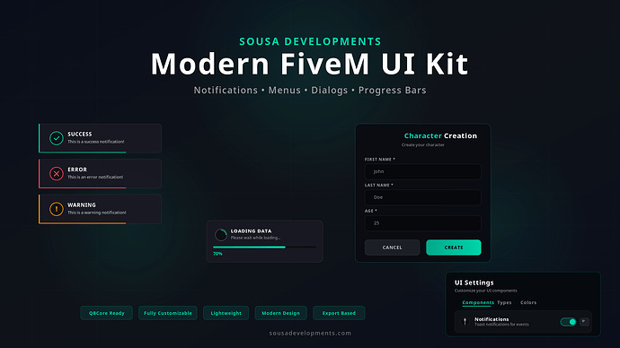 Sousa Developments Ui V2 | Notication - Progress - Text UI - Menus etc Thumbnail