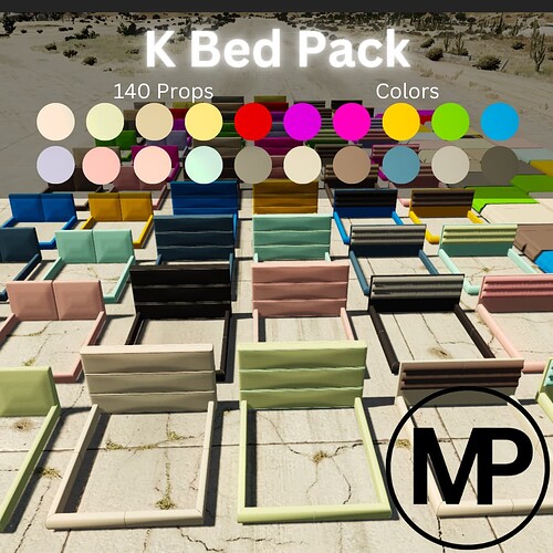 [UPDATED] King Size Bed Pack | 140 Props thumbnail 5