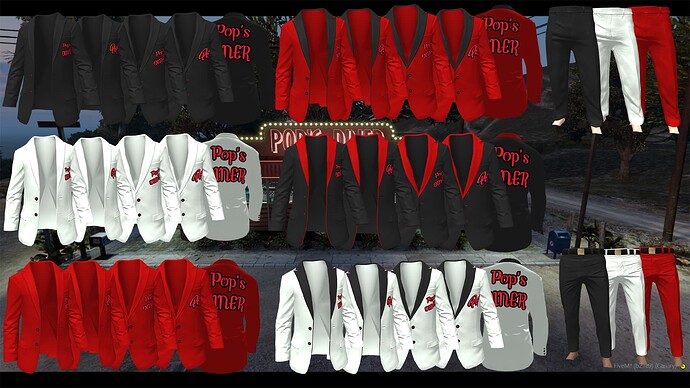 Pop's Diner Suits for Male and Female [Lore Friendly] Thumbnail