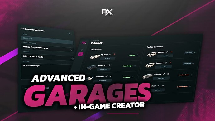 Advanced Garages | In-Game Creator, every kind of garage you need! Thumbnail