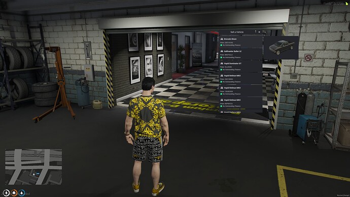 sell vehicle to player
