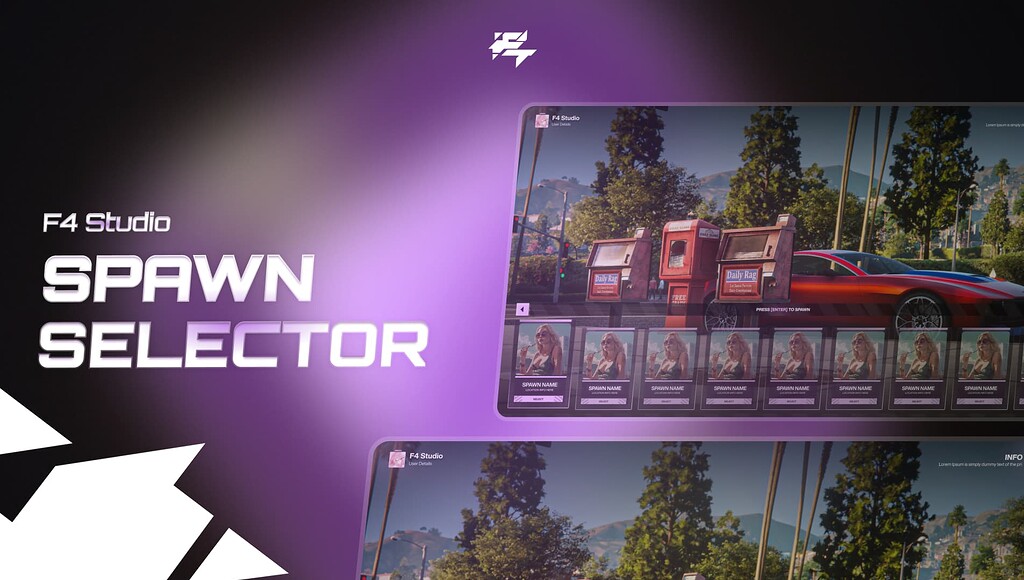 F4 Studio | Spawn Selector | Modern Spawn Selector - FiveM Releases ...