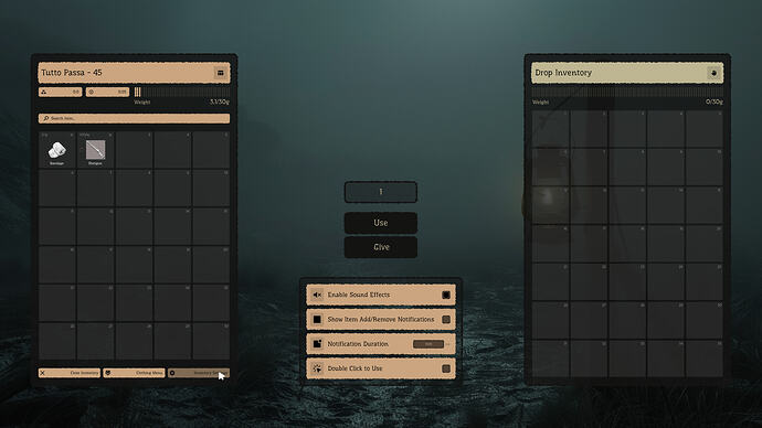 Inventory Main - Inventory Settings