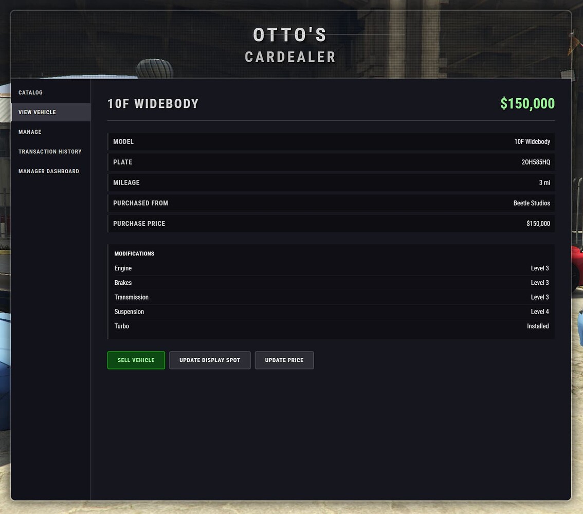 Ottos Autos - Used Car Dealership [Qbox / QBCore / ESX] - FiveM ...
