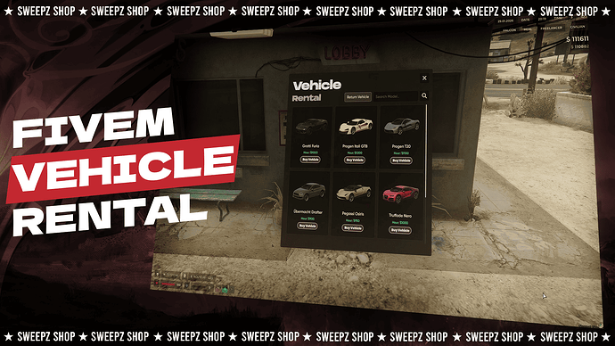 FiveM Vehicle Rental Script | Performance Optimized, MDT Registered, Multi-Vehicle Support – scripts asset from AssetStore