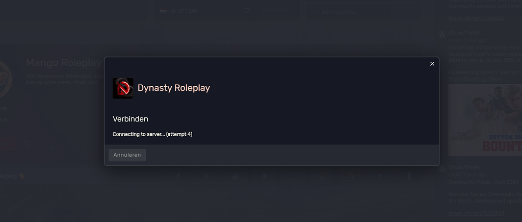 Can T Join Any Server In Fivem Fivem Client Support Cfx Re Community