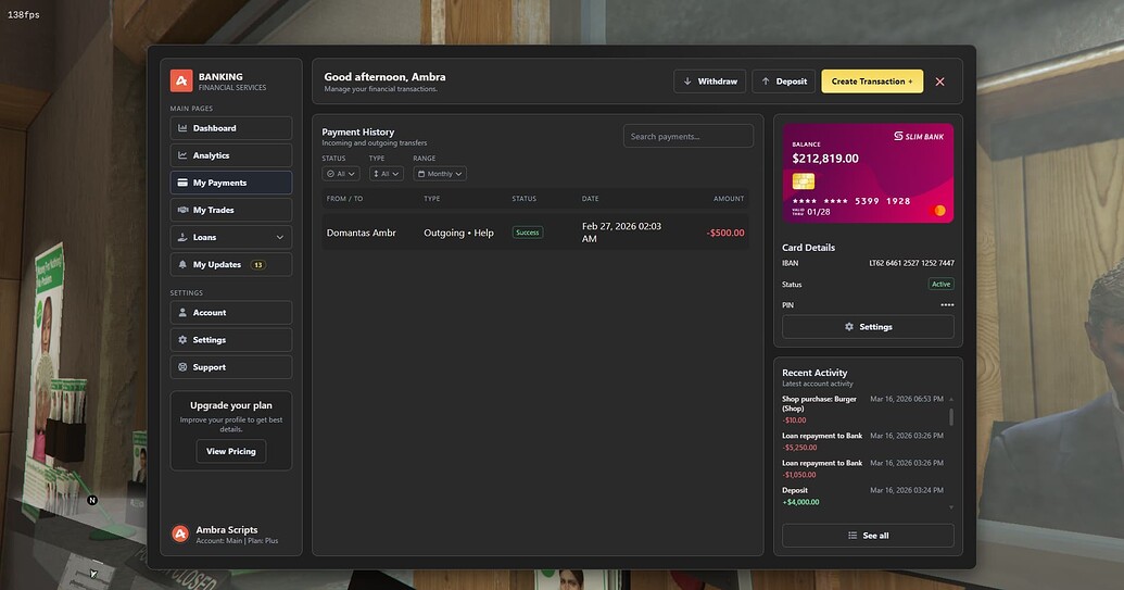 [ambr4] Advanced Banking System - FiveM Releases - Cfx.re Community