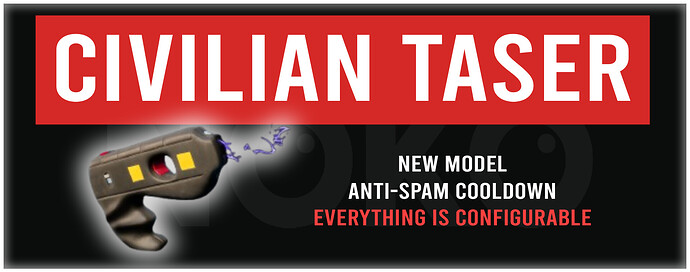 Civilian Taser ⚡ Weapon Add-On | Unique 3D Model Thumbnail