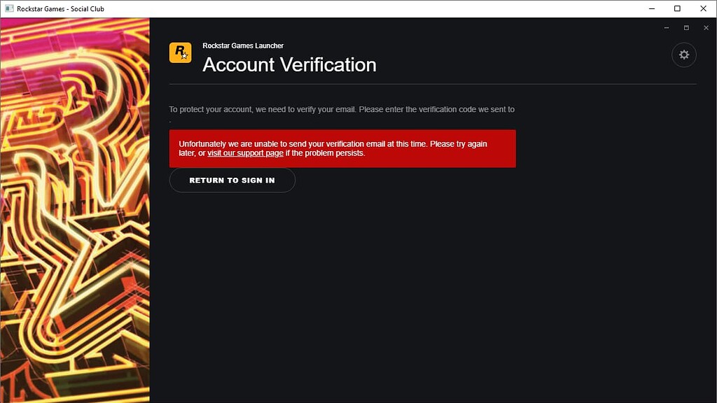 Can not verify Rock Star Social Account Email - FiveM Client 
