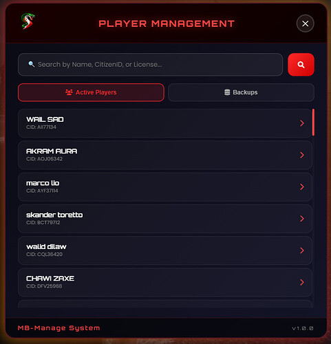 MB Player Management - FiveM Releases - Cfx Forum