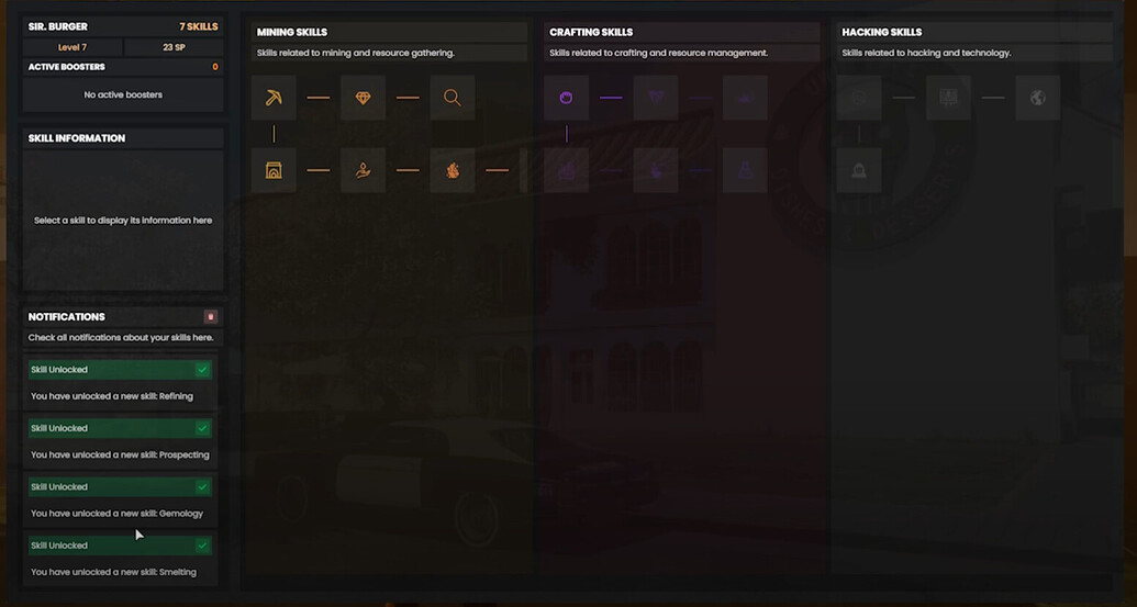 Skill Tree | BURGERMODS.COM | Fivem Script | QB QBOX ESX STANDALONE ...