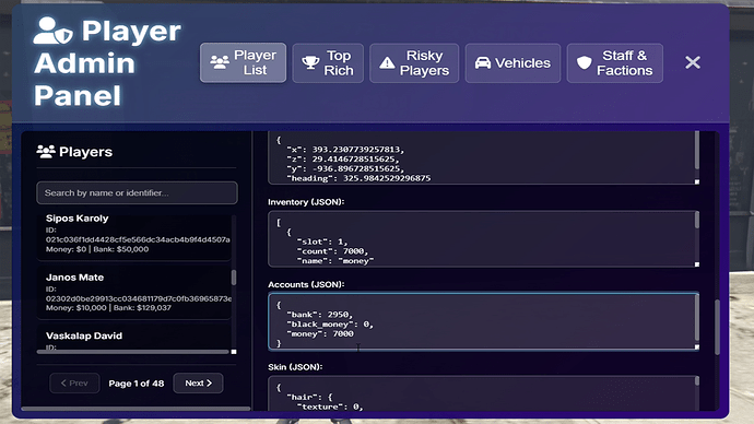 [FREE] [ESX] Player Info & Control Panel Script (open source) - FiveM ...