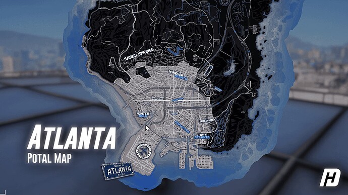 Atlanta Postal Map main image