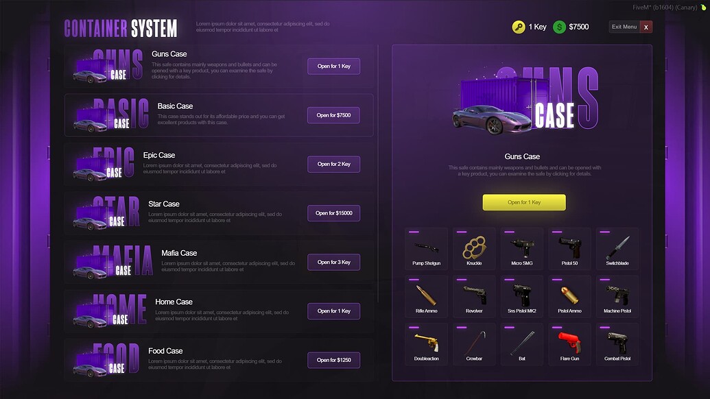 [FREE] CONTAINER OPENING (case opening) - FiveM Releases - Cfx.re Community