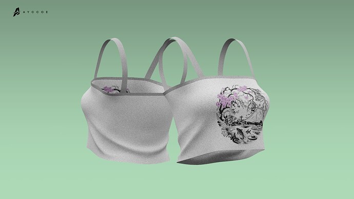 Japanese Inspired Crop Top (MP Female) thumbnail 3