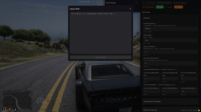 Handling Editor | Live In-Game Vehicle Handling | No Restart Needed 4