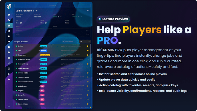919ADMIN PRO - The Ultimate FiveM Admin Menu thumbnail 3