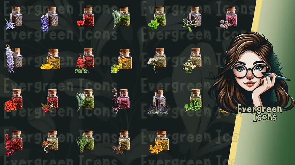 [FREE] 28 Realistic Herb Jars icons - RedM Releases - Cfx.re Community