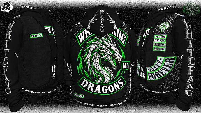 Whte Fang Dragons Fivem MC Gang Clothing