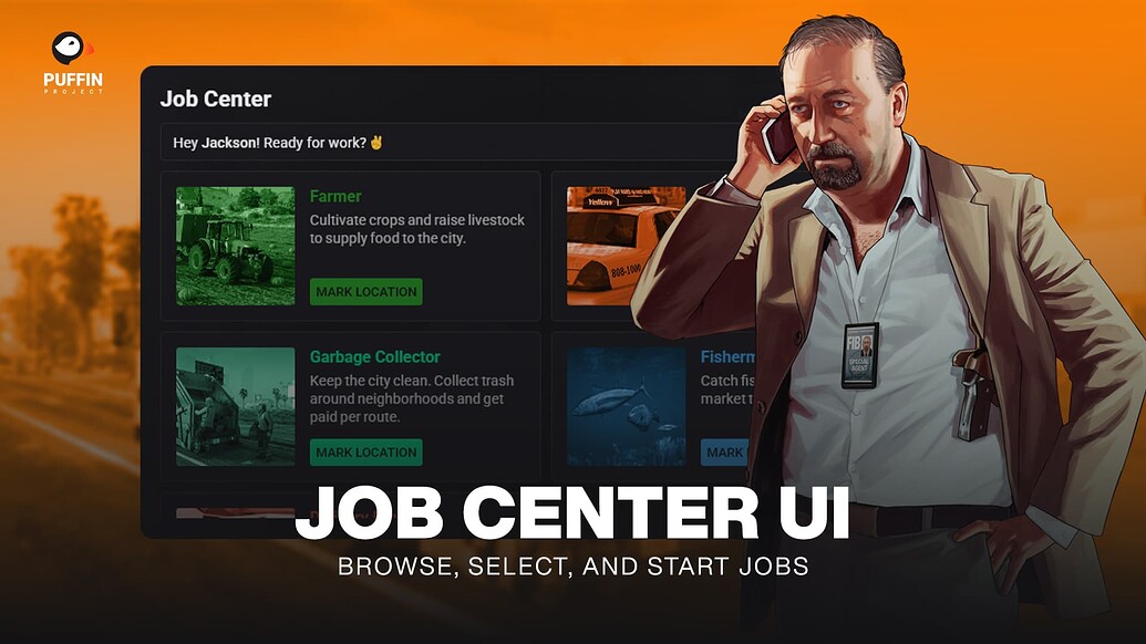 [FREE] Job Center UI | QB/QBX/ESX - FiveM Releases - Cfx Forum