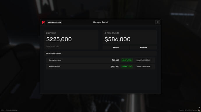 Gun Store Manager UI