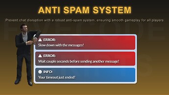 FiveM Roleplay Chat Script - Anti Spam System - Prevent chat disruption with a robust anti-spam system, ensuring smooth gameplay for all players