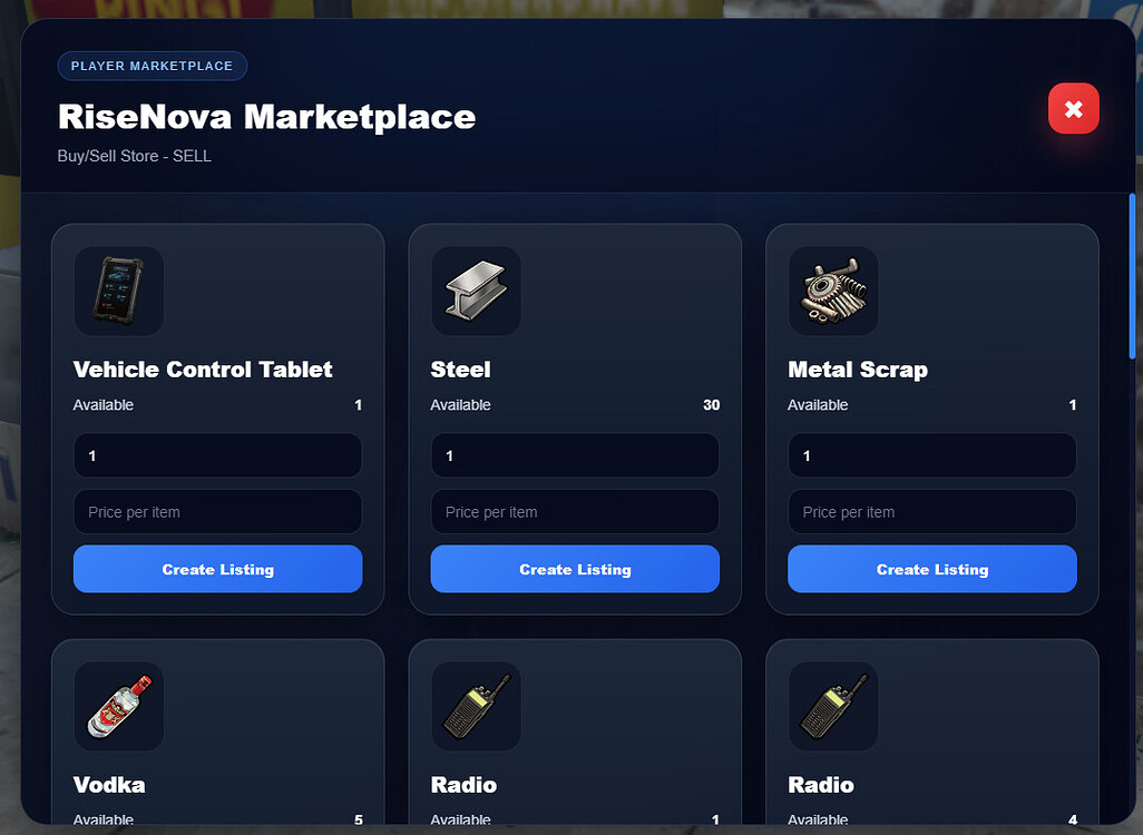 RiseNova Marketplace