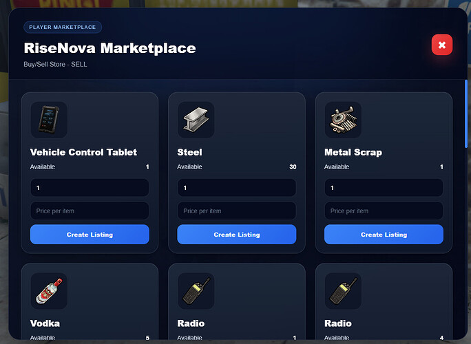 RiseNova Marketplace