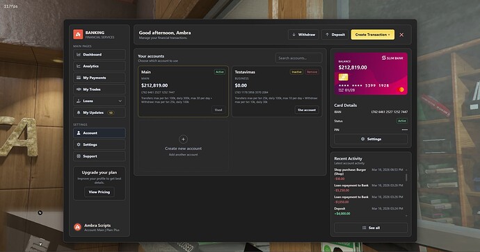 [ambr4] Advanced Banking System - FiveM Releases - Cfx.re Community