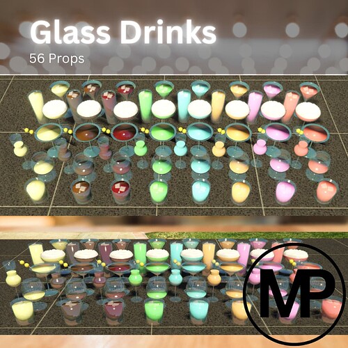 MPW Glass Drink Props