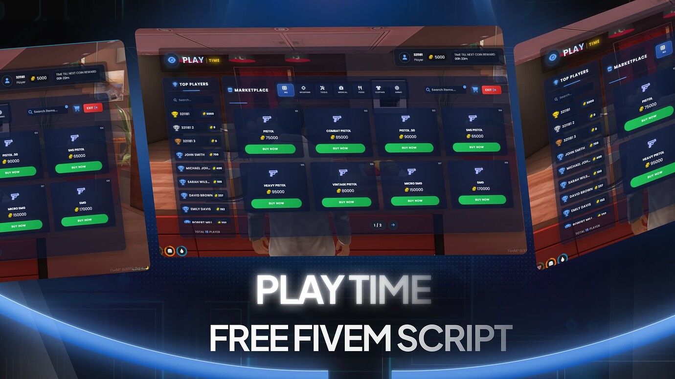 [FREE] Free FiveM Playtime Rewards: Get ES-Playtime (Advanced System ...