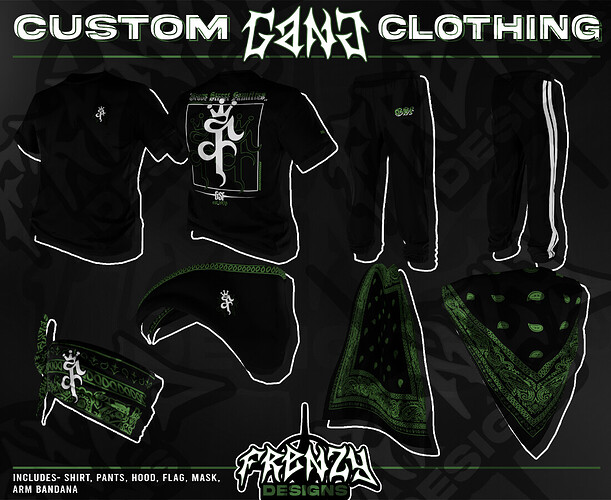 [PAID] Lore Gang Clothing Packs. Traids, Vagos, Ballas & GSF thumbnail 3