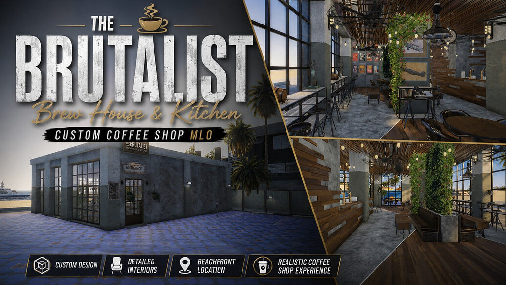 [免费] The Brutalist Coffee Shop - Hunz3D