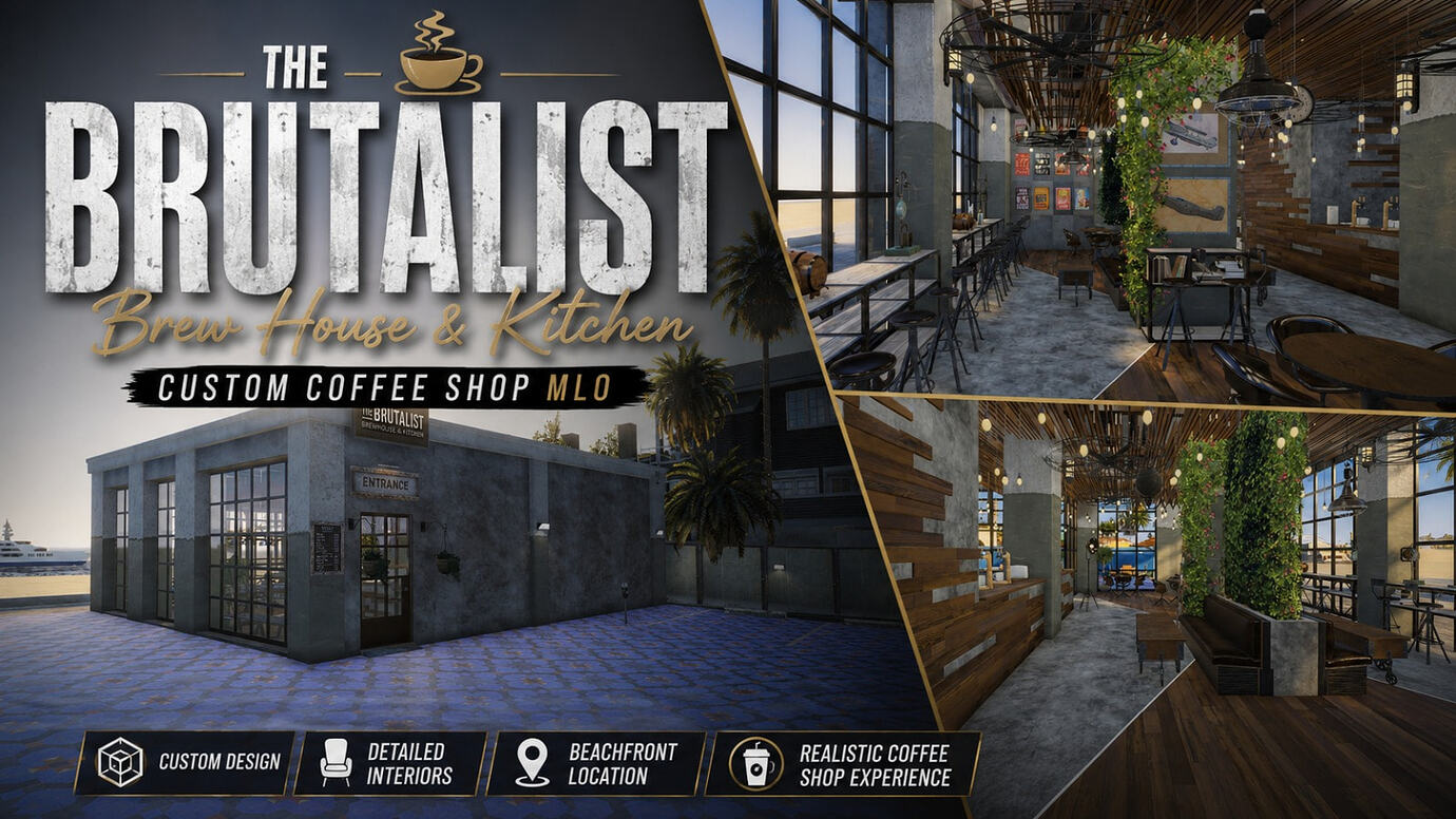 [免费] The Brutalist Coffee Shop - Hunz3D