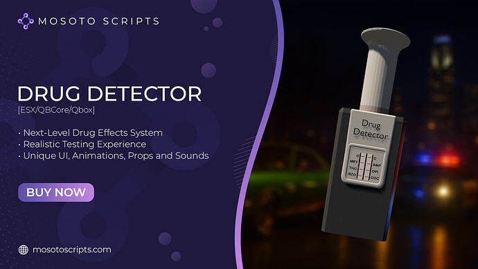 Mosoto Drug Detector - The Drug Effects System for FiveM [ESX/QBCore/Qbox] [Paid] Thumbnail