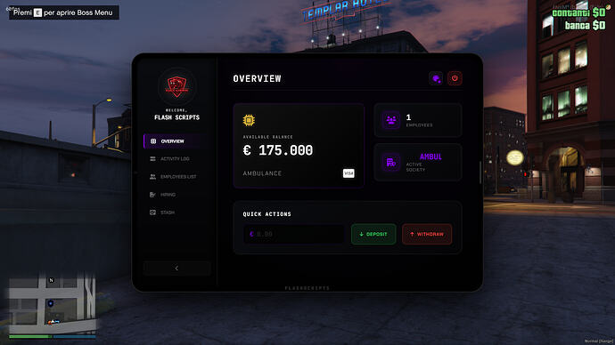 [ESX] Flash Boss Menu V1 | Premium Tablet UI