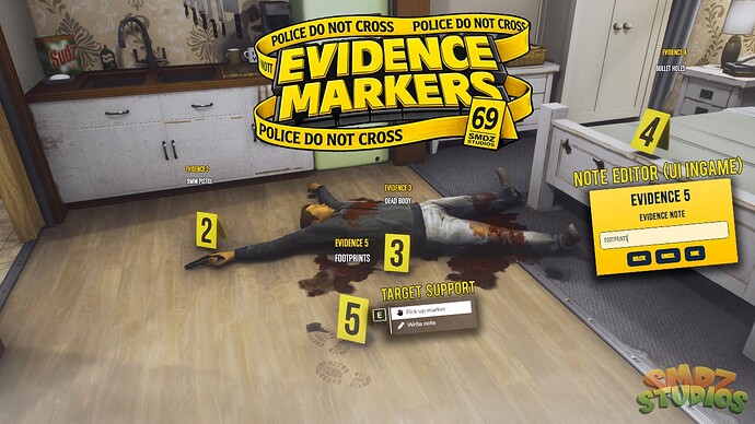 [PAID] SMDZ Evidence Markers – Advanced Crime Scene Evidence System Thumbnail