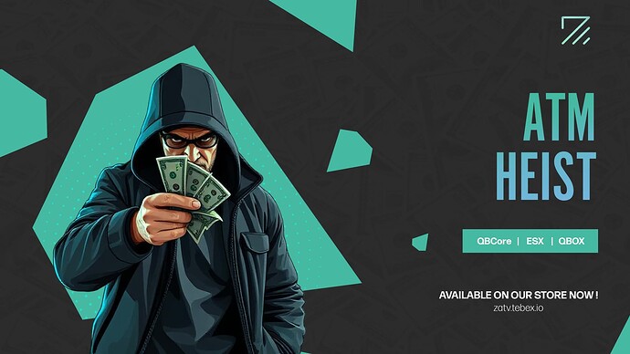 [ZaT-SCRIPTS][QBCore/ESX] ATM ROBBERY Thumbnail