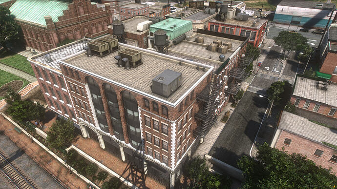 CENTRAL BLOCK OVEVIEW (TRAIN TRACKS SIDE)