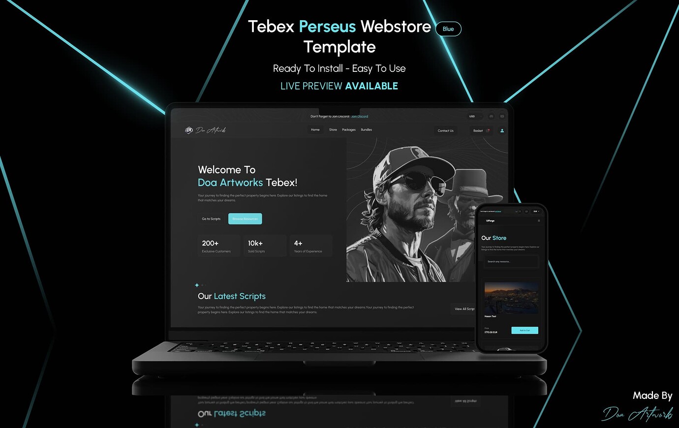 Tebex Webstore Template I Perseus With 3 Color Option FiveM