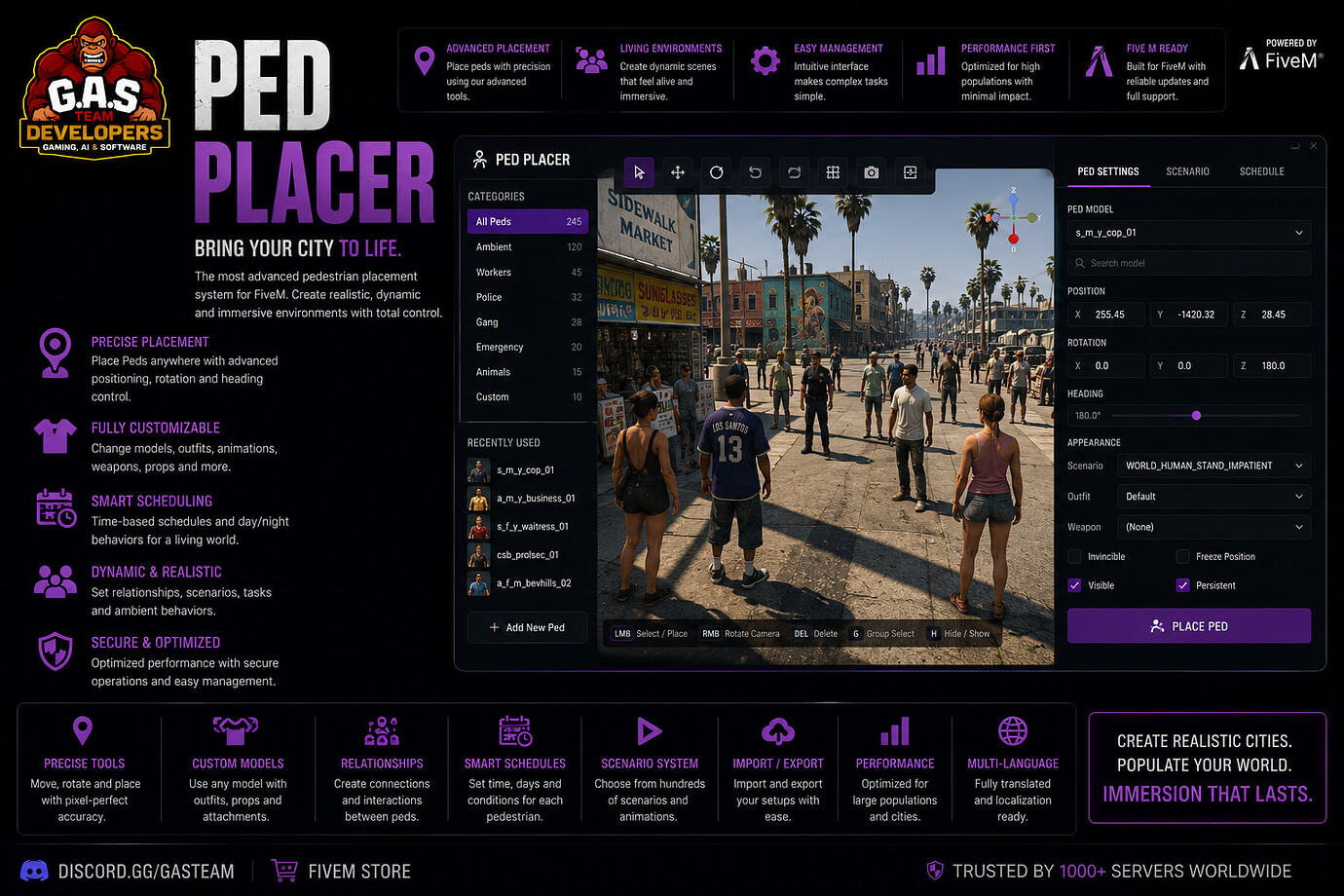 [FREE] Ped Placer — Persistent NPC Placement for Qbox | Patrol Routes ...