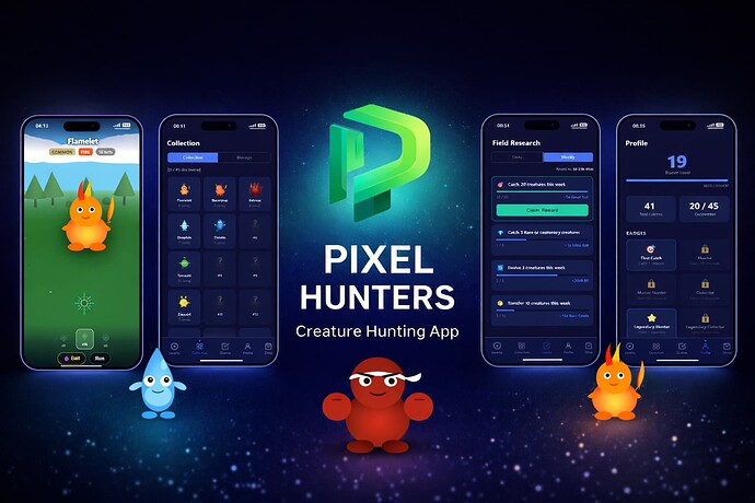 PixelHunters — Creature Catching Phone App Thumbnail