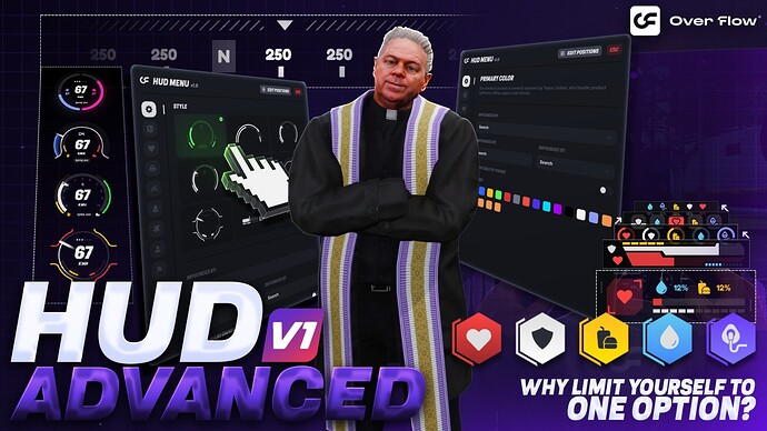 FiveM Advanced HUD Script | Overflow5m [ESX - QBCORE - QBOX] - FiveM ...