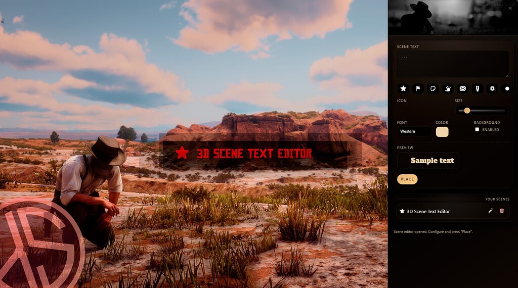 [VORP-RSG] 3D Scene Text Editor - RedM Releases - Cfx Forum